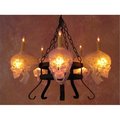 Perfectpretend Chandelier Skull-Metal  5 Clear Skulls on Dual Metal Frame PE1413082